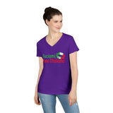 Kiss Me I'm Italian II Shirt - Italian Pride V-Neck T-Shirt, Baciami Sono Italiana Tee, Women's Casual Top, Gifts for Italian Heritage, Italy Shirt, Summer Outfit