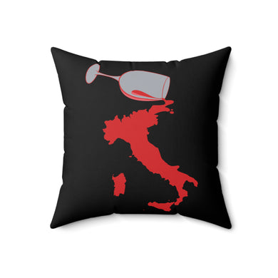 Spilled Wine Throw Pillow - Black