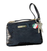 Italian Flag Circle Keychain in Silver - SALE