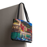 Cinque Terre Tote Bag | Beach Lover's Accessory, Eco-Friendly Shopping, Colorful Travel Bag, Artful Everyday Tote, Summer Gift Idea Italy