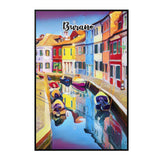 Burano Italy Art Poster Painting 12" x 18"
