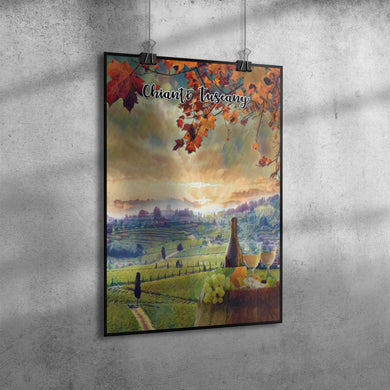 Chianti Tuscany Italy Art Poster Painting 12