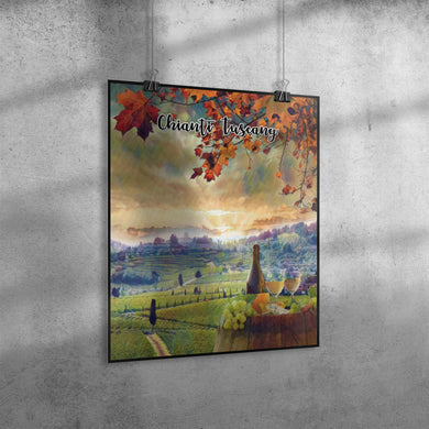 Chianti Tuscany Italy Art Poster Painting 16