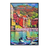 Cinque Terre Italy Art Poster Painting 12" x 18"