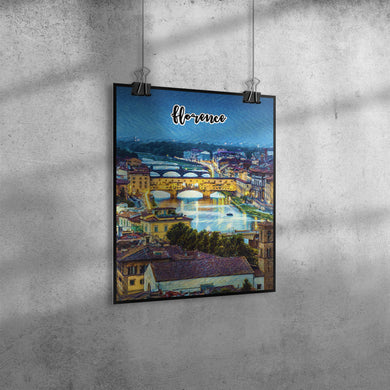 Florence Italy Art Poster Painting 11