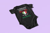 God Sent Me Nonna With Heart Baby Onesie