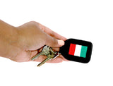 Sicilia Keychain - Black Embroidered with Flag on Back - SALE