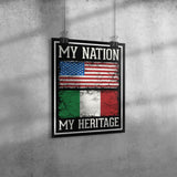 Italian My Nation My Heritage Poster 11" x 14"