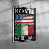 Italian My Nation My Heritage Poster 12" x 18"
