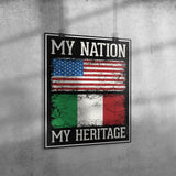 Italian My Nation My Heritage Poster 16" x 20"