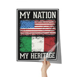 Italian My Nation My Heritage Poster 16" x 20"