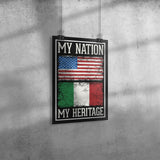 Italian My Nation My Heritage Poster 8" x 12"