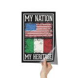 Italian My Nation My Heritage Poster 8" x 12"