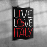 Live Love Italy Poster 20" x 30"