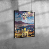 Napoli Italy Art Poster Painting 11" x 14"