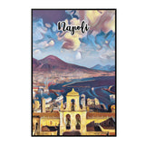 Napoli Italy Art Poster Painting 12" x 18"