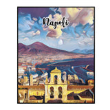Napoli Italy Art Poster Painting 16" x 20"