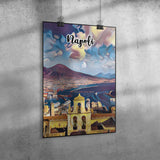 Napoli Italy Art Poster Painting 20" x 30"