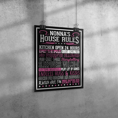 Nonna's House Rules Poster 11