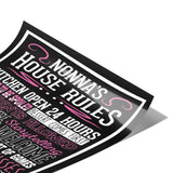 Nonna's House Rules Poster 11" x 14"