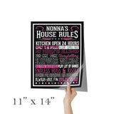 Nonna's House Rules Poster