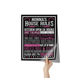 Nonna's House Rules Poster 11" x 14"