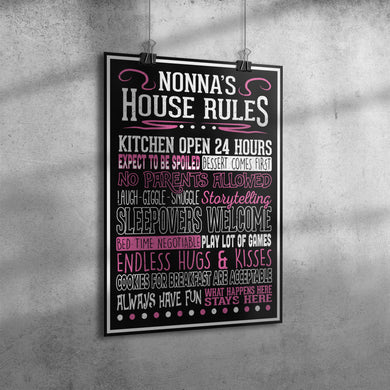 Nonna's House Rules Poster 12