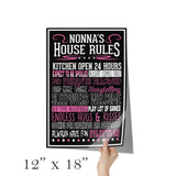 Nonna's House Rules Poster