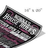 Nonna's House Rules Poster