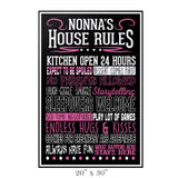 Nonna's House Rules Poster