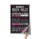 Nonna's House Rules Poster 20" x 30"
