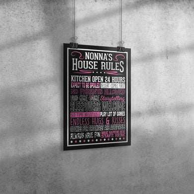 Nonna's House Rules Poster 8