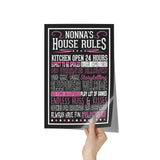 Nonna's House Rules Poster 8" x 12"