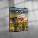 Rome Italy Art Poster Painting 16" x 20"