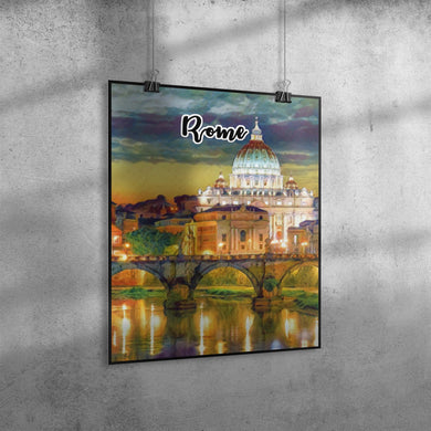 Rome Italy Art Poster Painting 16
