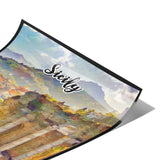 Sicily Italy Art Poster Painting 11" x 14"