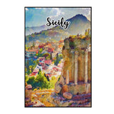 Sicily Italy Art Poster Painting 20" x 30"