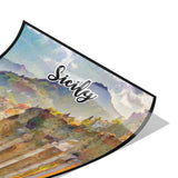 Sicily Italy Art Poster Painting 8" x 12"