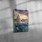 Venice Italy Art Poster Painting 8" x 12"
