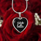 Ciao Bella with Black Heart Pendant Necklace