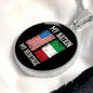 Italian My Nation My Heritage With Circle Pendant Necklace