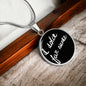 Italian Sweetness of Doing Nothing with Circle Pendant Necklace