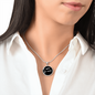 Italian Sweetness of Doing Nothing with Circle Pendant Necklace