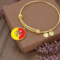 Gold Sicilian Flag With Circle Charm Bangle
