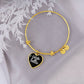 Ciao Bella with Heart Charm Bangle in Black