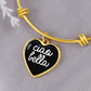 Ciao Bella with Heart Charm Bangle in Black