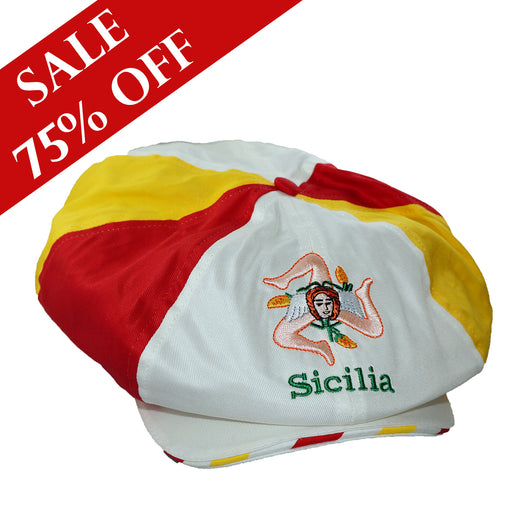 Tri-Color Sicilia Gatsby Cap (75% OFF)