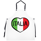 Italia Heart White Apron