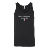 Never Underestimate an Italian Girl Canvas Women's Tank