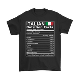 Italian Nutrition Facts Shirt